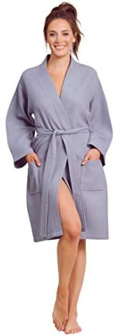Bata Tipo Gofre Estilo Kimono De Lino Suave Al Tacto ' Bata
