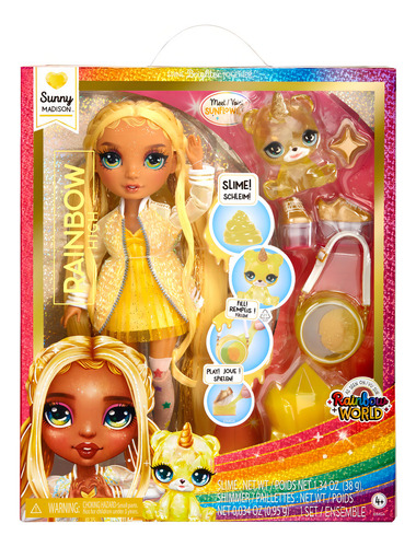 Rainbow High Muñeca Sunny Fashion Doll Color Amarillo 4+
