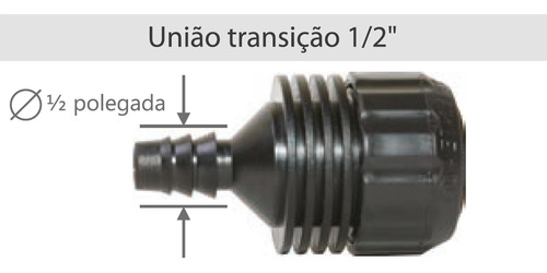 Kit 10 União De Transição 1/2 Com Ranhura Mangueira Santeno