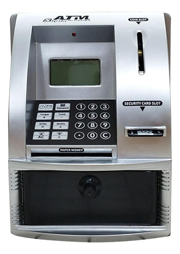 Mini Alcancía Para Cajero Automático, Tarro De Plata