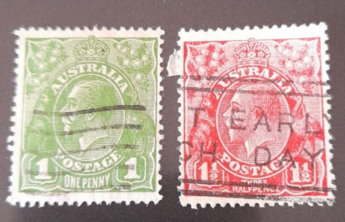 Sello Postal Australia - Jorge V ( 1918 )