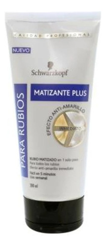 Shampoo Schwarzkopf Para Rubios Matizante Plus 200 Ml