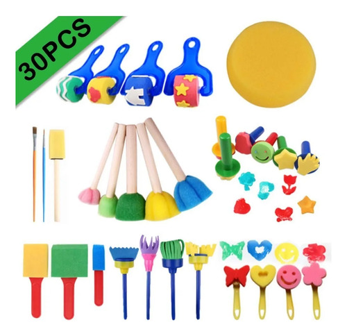 Set De Pintura Con Esponja Para Pintar Focas Para Niños De 3