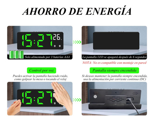 Reloj Electrónico Multifuncional Con Termómetro Y Alarma