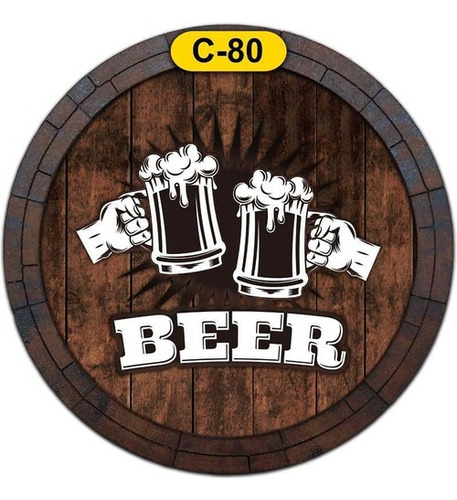Quadro Tampa De Barril Bebida Cerveja C-80