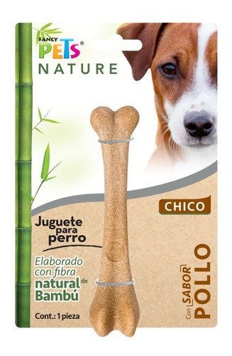 Juguete Hueso Bambu Chico Sabor Pollo Perro Fancy Pets