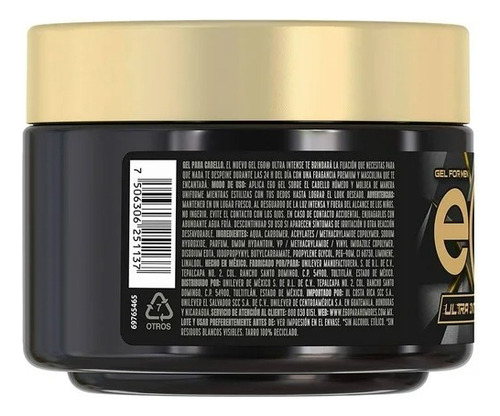 4 Pzas Gel Para Cabello Ego Ultra Intense 450 Ml