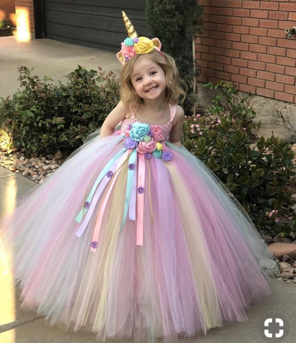 Vestido Tutu Unicornio Niña Pony Pastel 3 A 5 Años Largo | Envío gratis Vestido Tutu Unicornio Niña Pony Pastel 3 A 5 Años Largo | Envío gratis