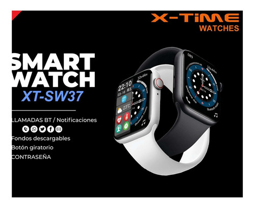 Imagen 3 de 3 de Smartwatch Inteligente Android iPhone X Time W37 Metal
