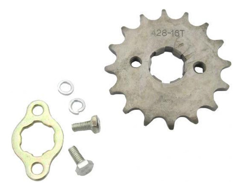 2 X 16t 428 Chain / Pitch 20mm Front Sprocket Cog Para Bike