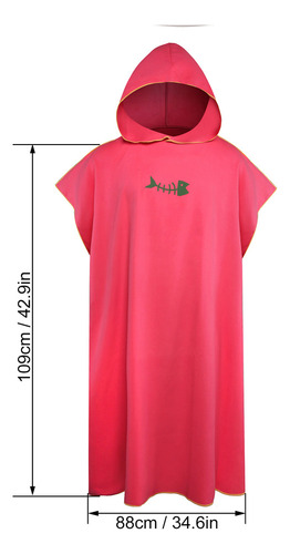 Poncho Cambiador Surf Toalla Con Capucha Microfibra Manta