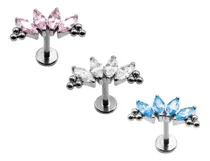 Comprar Piercing Labret C\u002Fjoya Tb1045 1,2x8 Mix Color Titanium 3un