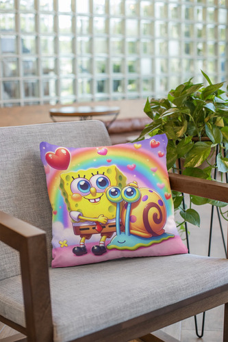 Almofadaabraços Que Duram Almofada Presente Especial Para Fã Cor Preto Desenho Do Tecido Bob Esponja