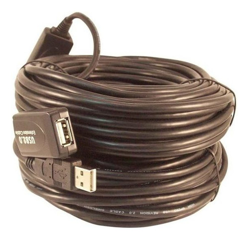 Cable Usb Macho A Hembra, 80 Pies/negro
