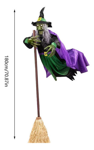 Uma Bruxa Voadora Decoração De Halloween Bruxa Flutuante