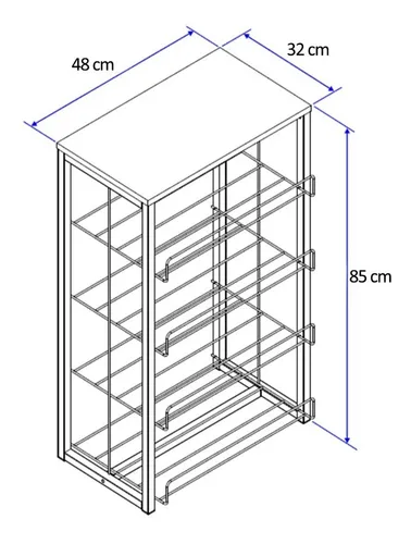 Estante Multiuso Home Design Legno Negro