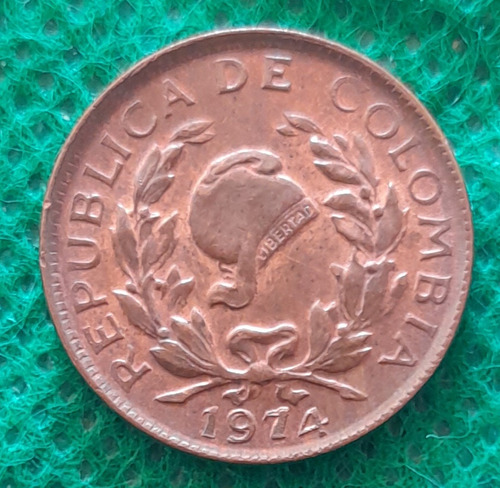 Moneda De 1 Centavo Con Error Nuneracion Remarcada. 1974.