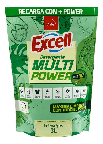 Detergente Para Ropa Multi Power 3 L Excell