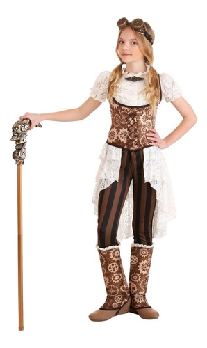 Disfraz Victoriano Steampunk Para Niñas Envio Gratis B