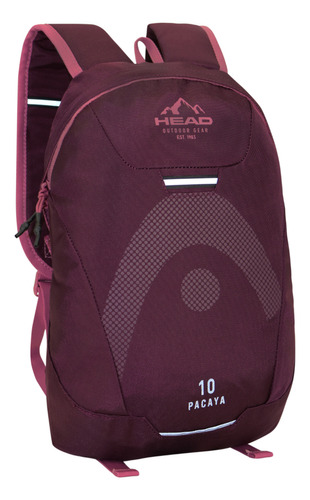 Mochila Outdoor Camping Pacaya 10 Burdeo Rosado Head