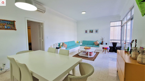 Imagem 3 de 16 de Apartamento À Venda Na Praia Das Pitangueiras, Frente Para O Mar, Reformado, 4 Dormitórios, Sala Para 3 Ambientes, Sacada - Ap05874 - 69447326