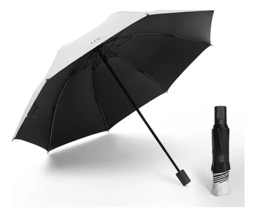 Paraguas Plegable Protección Solar Uv Sombrilla Con Estuche