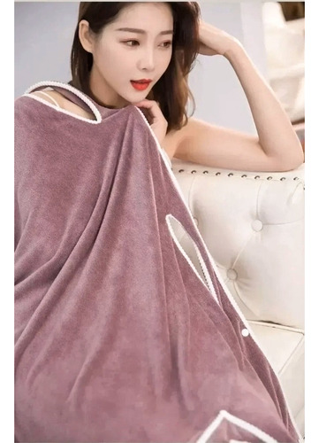 Toalla Poncho Vestible Suave Absorbente Bata Spa Playa Hogar