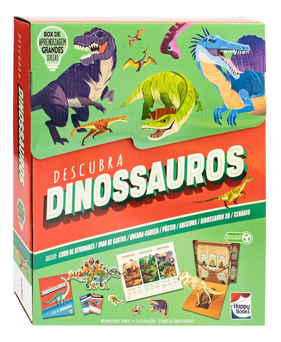 Box De Aprendizagem - Grandes Ideias: Descubra Dinossauros, De Autumn Publishing. Editora Happy Books, Capa Mole Em Português