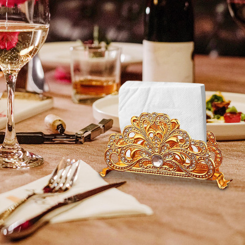 Servilletero Europeo Para Restaurante, Estante De Dorado