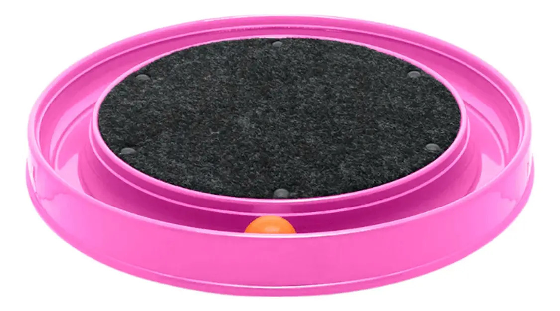 Arranhador Gato Redondo Interativo Antiestresse Furacão Pet Cor Rosa