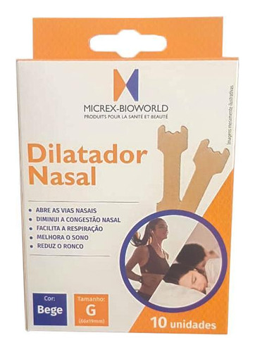 Dilatador Nasal Micrex Bioworld Tamanho G - 10 Unidades