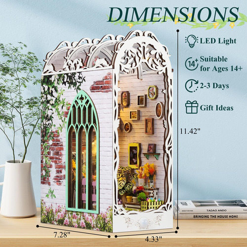 Kit Bricolaje Miniatura Estantería De Casa De Muñecas Madera