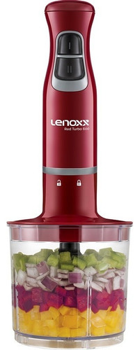 Mixer E Processador 2 Em 1 Turbo Red 600 Lenoxx Cor Vermelho 220V