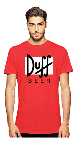 Polera Estampado Cerveza Duff Beer Los Simpson 100% Algodon 