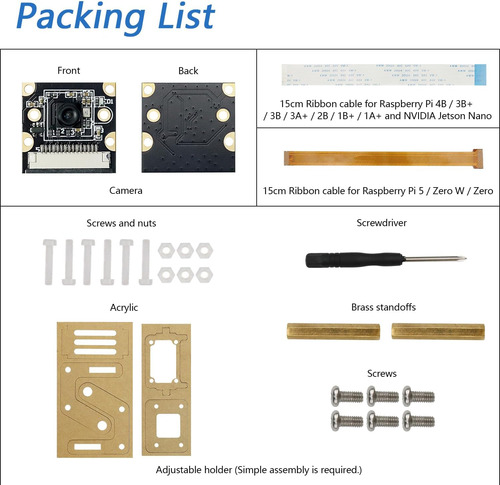 Cámara De 8mp Para Raspberry Pi 5 4 B 3 B B A Zero W Jetson
