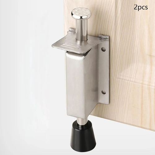 Tope De Puerta Telescópico Con Resorte Y Tornillos De 14 Cm