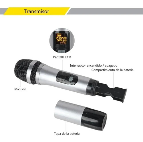 Winmix 2 Microfonos Inalambricos Uhf Doble Canal Nk-110