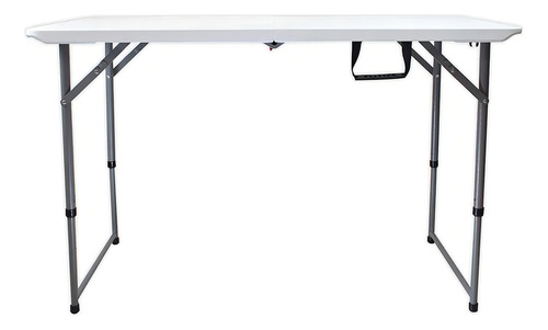Mesa plegable robusta, resistente, NTK de 1,20 m, fácil de guardar, color: blanco