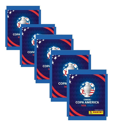 Pack 5 Sobres Panini Copa America 2024 Conmebol 25 Laminas