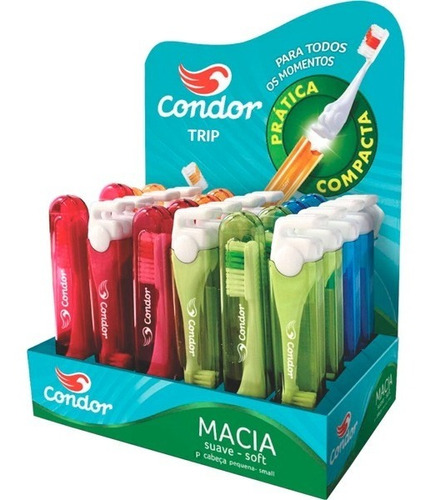 Cepillo Dental De Viajes Trip Medium Colores 12 X 24 Condor