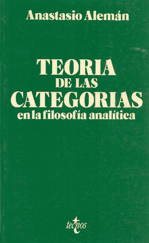 Libro Teoria De Las Categorias En La Filosofia Analitica De