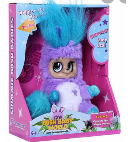 Peluche Con Jopo Lady Lexi Bush Baby World Kreker. Caja