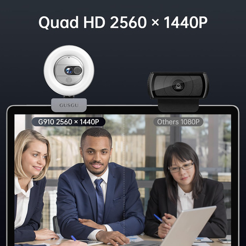 Cámara Web Gusgu G910 2.5k Quad Hd Para Pc Con Micrófono, Lu