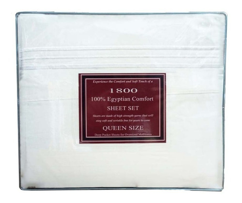 Sabana 1800 Hilos Matrimonial Color LInea Blanco Diseño de la tela Bordado