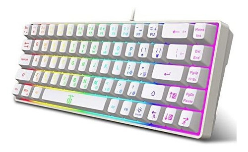 Teclado Para Juegos Snpurdiri 60%  Ergonómico Con