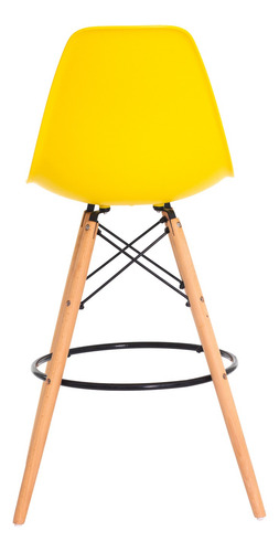 Imagem 2 de 5 de Banqueta Alta Eiffel Eames Preta Base Madeira Várias Cores