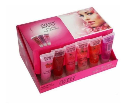 Brillo Labial Lip Gloss Flower Secret Pack 24 Unid