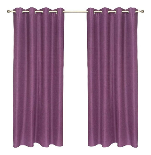 Set Cortinas 2 Paños Blackout Térmicas Engomadas 145x220cm