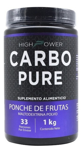 Carbo Pure Maltodextrina High Power Ponche De Frutas 1kg Sabor Ponche De Frutas