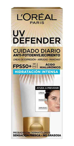 Crema L'oréal París Uv Defender Hidratación Fps50 
